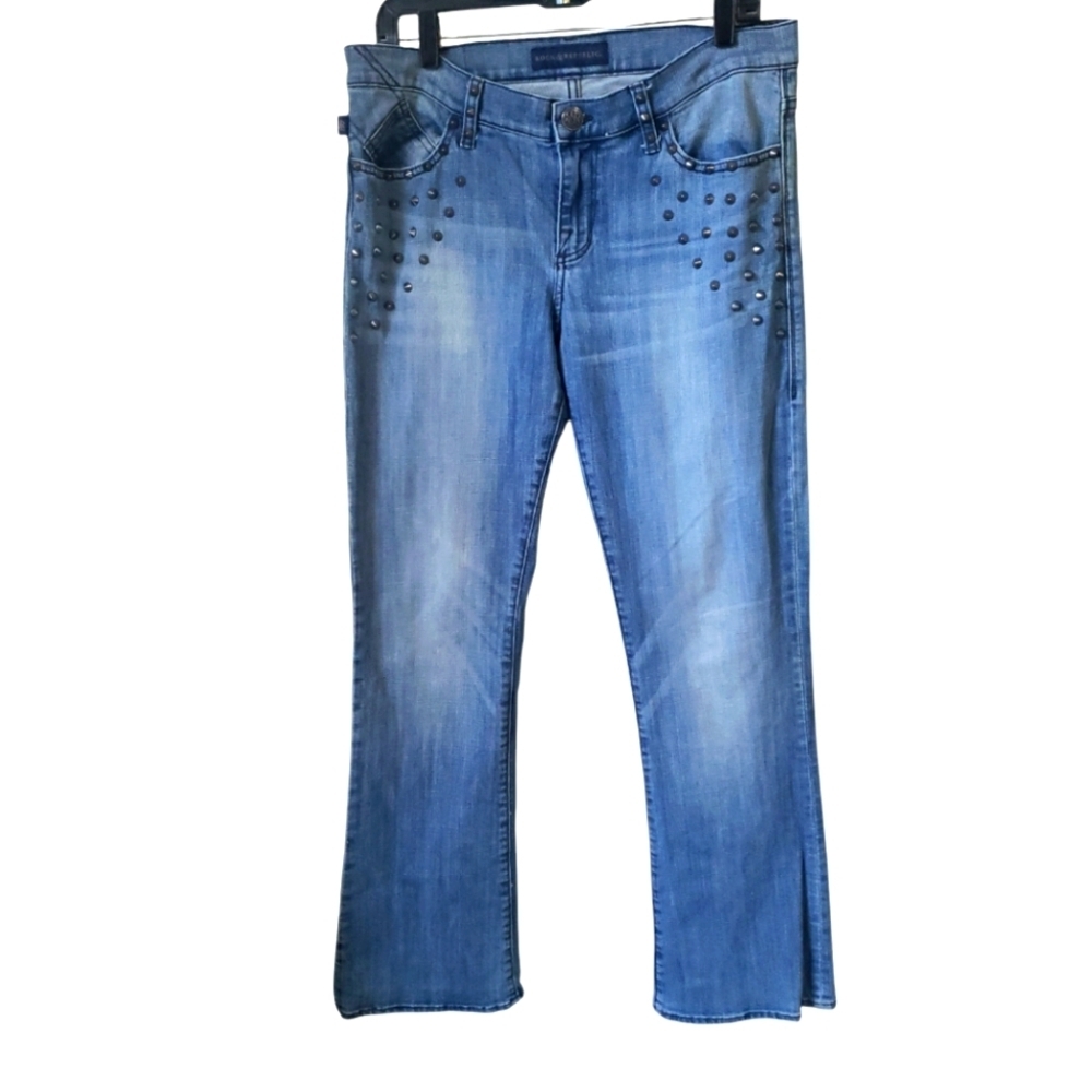 ROCK & REPUBLIC Women's Bootcut Metal Studs KASANDRA Jeans Size 12